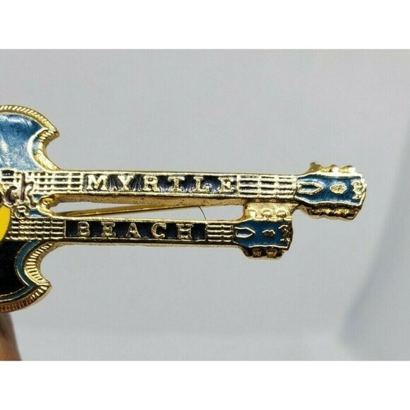Myrtle Beach Hard Rock Café Guitar Pin Double Neck "Pyramid" Collectible - Picture 9 of 12